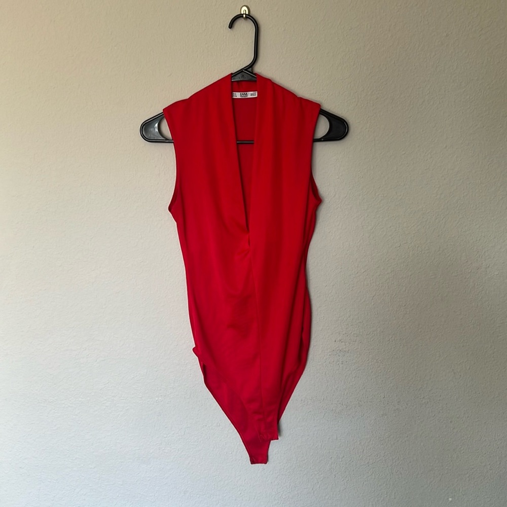 ZARA Red Bodysuit